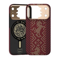 Benks Knight ArmorAir Kevlar Case with MagSafe (Camera Frame) priekš Apple iPhone 17 Pro Max / 18 Pro Max - Красный - арамидная накладка / бампер-крышкa