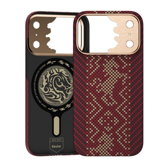 Benks Knight ArmorAir Kevlar Case with MagSafe (Camera Frame) priekš Apple iPhone 17 Pro Max / 18 Pro Max - Sarkans - aramīda aizmugures apvalks / bampers-vāciņš