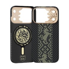 Benks Knight ArmorAir Kevlar Case with MagSafe (Camera Frame) priekš Apple iPhone 17 Pro / 18 Pro - Чёрный - арамидная накладка / бампер-крышкa