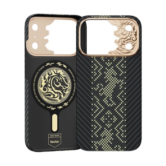 Benks Knight ArmorAir Kevlar Case with MagSafe (Camera Frame) priekš Apple iPhone 17 Pro Max / 18 Pro Max - Melns - aramīda aizmugures apvalks / bampers-vāciņš