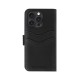 iDeal of Sweden Magnet  Wallet+ Case with MagSafe priekš Apple iPhone 17 Pro Max / 18 Pro Max - Black - mākslīgās ādas sāniski atverams maciņš ar bamperu uz magnēta