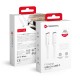Forcell F-Energy 0.5M QC 4.0 / PD 60W / 3A Type-C to Type-C cable - Balts - USB-C lādēšanas un datu kabelis / vads