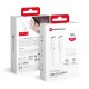 Forcell F-Energy 1.5M QC 4.0 / PD 60W / 3A Type-C to Type-C cable - Balts - USB-C lādēšanas un datu kabelis / vads