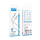 Hoco 1M 3A QC 3.0 / PD 60W Type-C to Type-C cable - Balts - USB-C lādēšanas un datu kabelis / vads