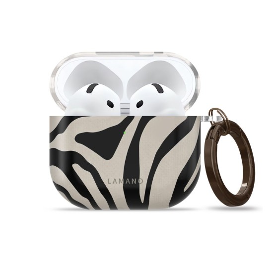 Tech-Protect Lamano Case priekš Apple Airpods 4 / 5 - Nature Muse - plastikāta apvalks bezvadu austiņu lādēšanas ierīcei ar karabīni