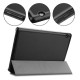 Tactical Tri-fold Stand PU Book Case priekš Lenovo IdeaTab 11 - Melns - sāniski atverams maciņš ar stendu