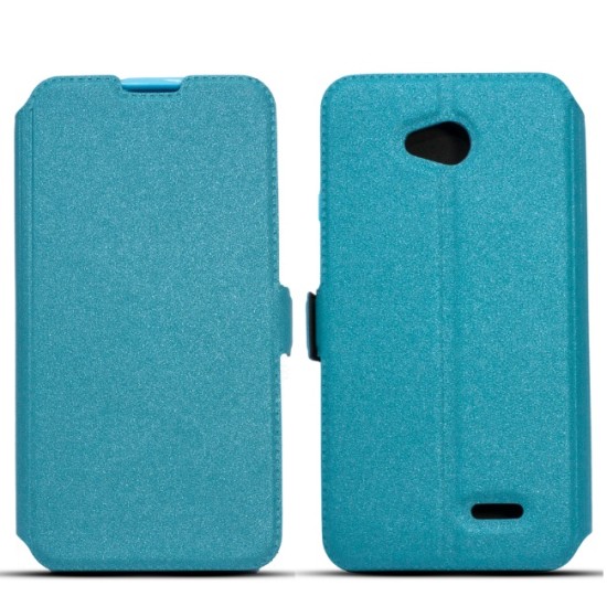 Telone Super Slim LG G4c Mini H525N / Magna H502F / H500F - Zils - sāniski atverams maciņš ar stendu (ādas maks, grāmatiņa, leather book wallet case cover stand)