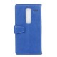 Crazy Horse Leather Case Cover for LG Zero H650E - Blue - sāniski atverams maciņš ar stendu (ādas maks, grāmatiņa, leather book wallet case cover stand)