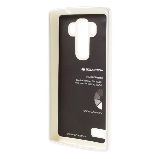 MERCURY GOOSPERY Jelly Glitter Powder TPU Case for LG G4 Beat / G4S H735 - White - silikona aizmugures apvalks (bampers, vāciņš, slim TPU silicone case cover, bumper)
