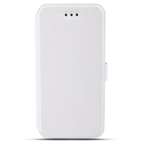Telone Super Slim priekš Huawei Honor 4C - Balts - sāniski atverams maciņš ar stendu (ādas maks, grāmatiņa, leather book wallet case cover stand)