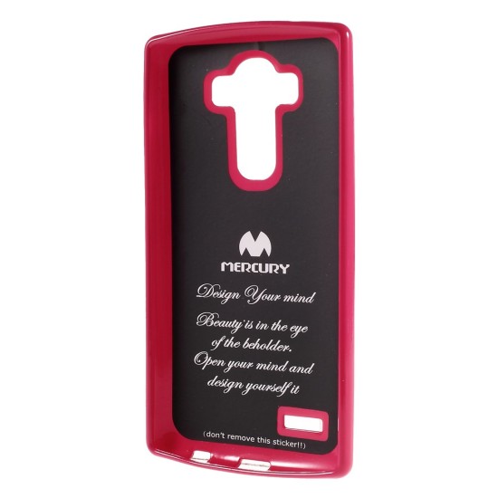 Mercury Jelly Case ar spīdumiem priekš LG G4 Stylus H635 - Sārts - silikona aizmugures apvalks (bampers, vāciņš, slim TPU silicone case cover, bumper)