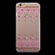 Kingxbar Swarovski Rose series priekš Apple iPhone 6 / 6S - Pink - plastikāta aizmugures apvalks ar kristāliem (bampers, vāciņš, slim TPU case cover, bumper)