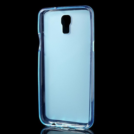 Dual-sided Matte TPU Phone Case for LG X Screen K500n - Blue - silikona aizmugures apvalks (bampers, vāciņš, slim TPU silicone case cover, bumper)