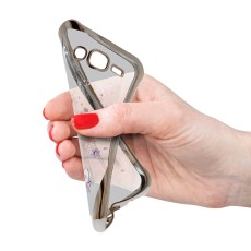 Beeyo Girly Case priekš Huawei P8 - Sudrabains - silikona aizmugures apvalks ar attēlu (bampers, vāciņš, ultra slim TPU silicone case cover, bumper)