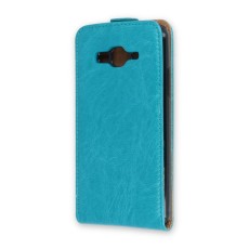 GreenGo Leather Case Plus New для Samsung Galaxy J1 J120 (2016) - Бирюзовый - вертикально открывающийся чехол (кожаный чехол для телефона, leather book vertical flip case cover)