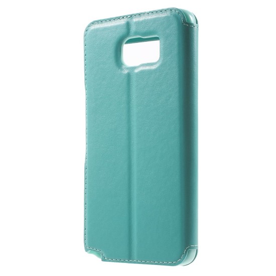 RoarKorea Noble View Samsung Galaxy Note 5 N920 - Tirkīzs - sāniski atverams maciņš ar stendu un lodziņu (ādas maks, grāmatiņa, leather book wallet case cover stand)