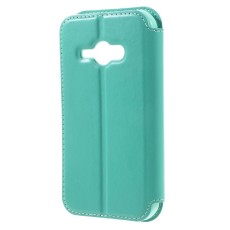 RoarKorea Noble View Samsung Galaxy J1 Ace J110 - Tirkīzs - sāniski atverams maciņš ar stendu un lodziņu (ādas maks, grāmatiņa, leather book wallet case cover stand)