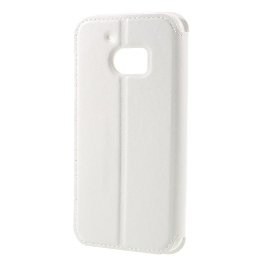 RoarKorea Noble View HTC One M9 - Balts - sāniski atverams maciņš ar stendu un lodziņu (ādas maks, grāmatiņa, leather book wallet case cover stand)