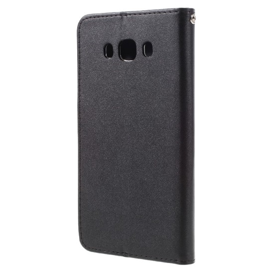 RoarKorea Only One Magnet Flip Case priekš Samsung Galaxy J1 J120 (2016) - Melns - magnētisks sāniski atverams maciņš ar stendu (ādas grāmatveida maks, leather book wallet cover stand)