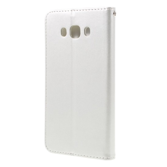 RoarKorea Only One Flip Case priekš HTC One M9 - Sudrabains - sāniski atverams maciņš ar stendu (ādas grāmatveida maks, leather book wallet cover stand)