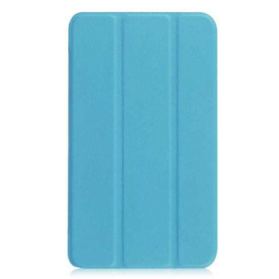 Tri-fold Leather Case Cover for Samsung Galaxy Tab A 7.0 (2016) T280 / T285 - Baby Blue - sāniski atverams maciņš ar stendu (ādas maks, grāmatiņa, leather book wallet case cover stand)