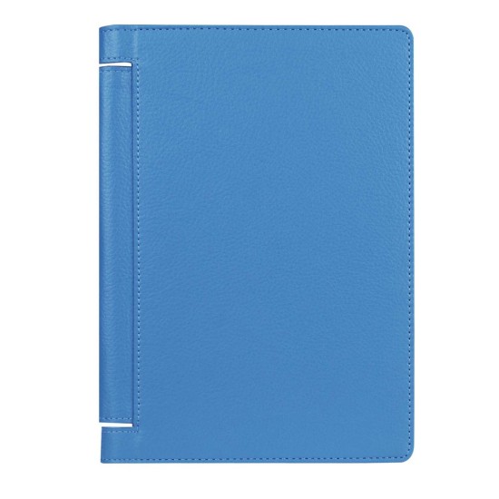 Litchi Texture PU Leather Tablet Case for Lenovo Yoga Tab 3 8.0 YT3-850F / YT3-850L - Baby Blue - sāniski atverams maciņš ar stendu (ādas maks, grāmatiņa, leather book wallet case cover stand)