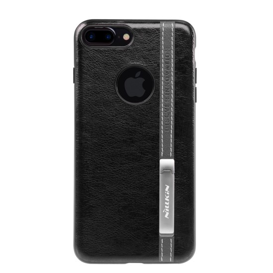 NILLKIN Phenom Case priekš Apple iPhone 7 Plus - Melns - ādas aizmugures apvalks (bampers, vāciņš, slim case cover, vaks bumper)