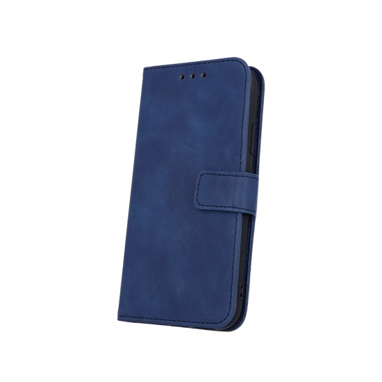 Smart Velvet Book Case priekš Samsung Galaxy A52 A525 / A52 5G A526 / A52s 5G A528 - Tumši Zils - sāniski atverams maciņš ar stendu / grāmatveida maks