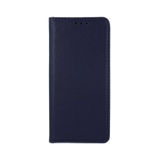 Genuine Leather Case Smart Pro priekš Samsung Galaxy A22 4G A225 - Tumši Zils - dabīgās ādas maciņš sāniski atverams ar stendu