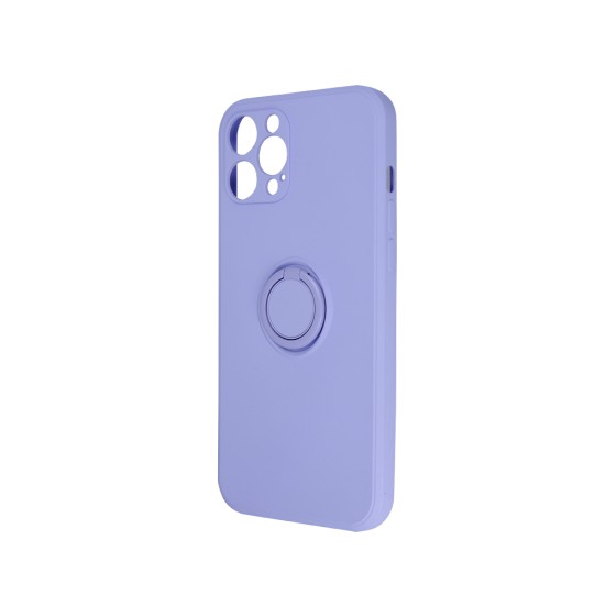 Finger Grip Back Case priekš Samsung Galaxy A22 4G A225 - Violets - silikona aizmugures apvalks ar gredzenu / bampers-vāciņš