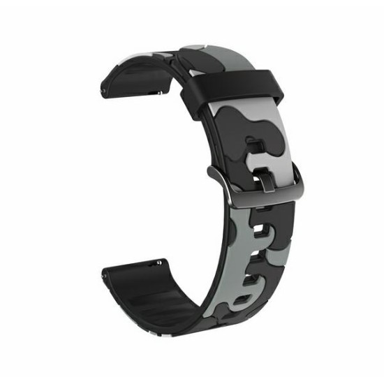 22mm Beline Silicone Watchband Strap - Камуфляж / Серый - силиконовый ремешок для часов
