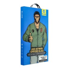 Mr. Monkey 5D Strong Lite Full Glue Tempered Glass protector priekš Samsung Galaxy A22 4G A225 - Melns - Ekrāna Aizsargstikls / Bruņota Stikla Aizsargplēve