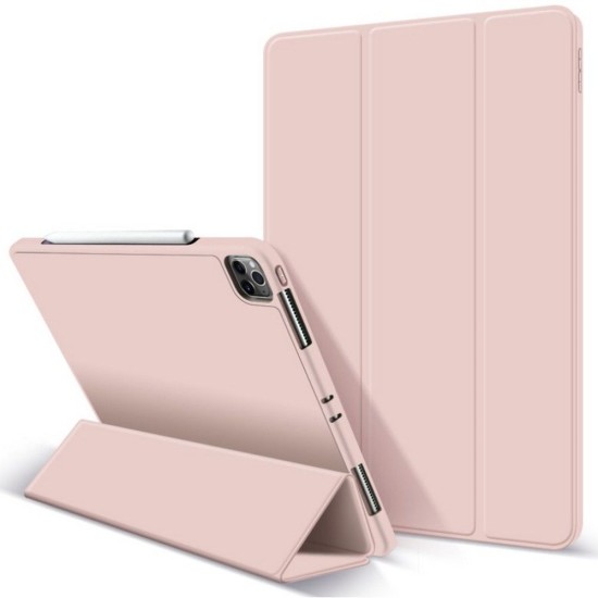 Tech-Protect SC Pen Book Case priekš Apple iPad Pro 12.9 (2020 / 2021 / 2022) - Rozā - sāniski atverams maciņš ar magnētu un stendu