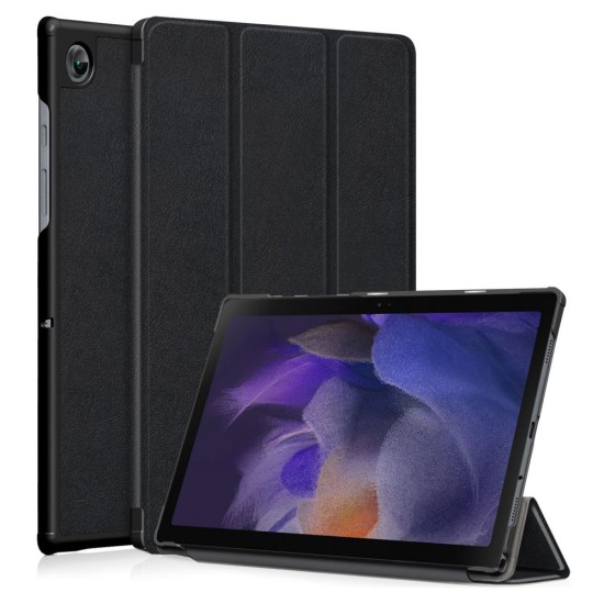 Tech-Protect Smart Case priekš Samsung Galaxy Tab A8 10.5 X200 / X205 - Melns - sāniski atverams maciņš ar magnētu un stendu