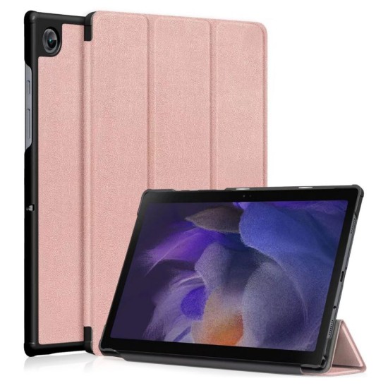 Tech-Protect Smart Case priekš Samsung Galaxy Tab A8 10.5 X200 / X205 - Rozā Zelts - sāniski atverams maciņš ar magnētu un stendu