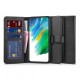 Tech-Protect Wallet Book Case priekš Samsung Galaxy S21 FE 5G G990 - Melns - sāniski atverams maciņš ar magnētu un stendu / grāmatveida maks