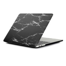 Patterned Plastic Protective Case priekš Apple MacBook Air 13-inch (2018 / 2019) A1932; (2020) A2179; M1 (2020) A2337 - Melns / Marmors - matēts plastikas no abām pusēm apvalks / maciņš