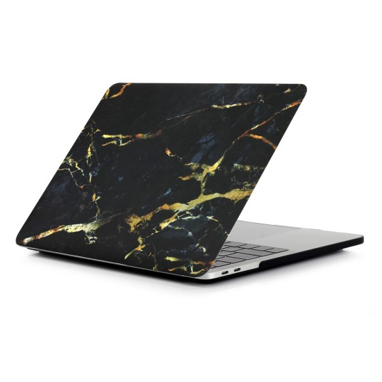 Patterned Plastic Protective Case priekš Apple MacBook Air 13-inch (2018 / 2019) A1932; (2020) A2179; M1 (2020) A2337 - Daudzkrāsains / Marmors - matēts plastikas no abām pusēm apvalks / maciņš