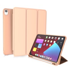 Tri-fold Stand PU Leather Smart Case with Pencil Holder priekš Apple iPad Pro 11 (2018) / Air 4 (2020) / Air 5 (2022) / Air 11 (2024 / 2025) - Zelts - sāniski atverams maciņš ar stendu