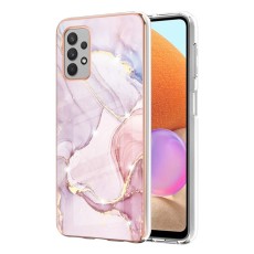 IMD Electroplating Marble Pattern TPU Phone Shell priekš Samsung Galaxy A32 4G A325 - Rozā Zelts - silikona aizmugures apvalks / bampers-vāciņš