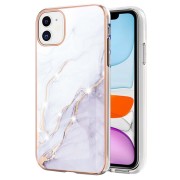 IMD Electroplating Marble Pattern TPU Phone
