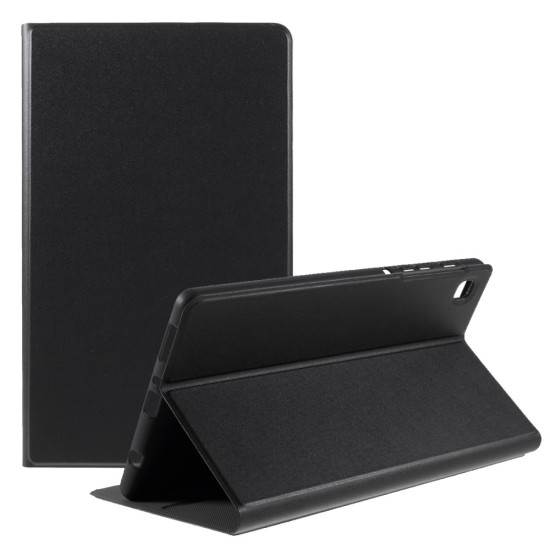 PU Leather Stand Tablet Cover Case priekš Samsung Galaxy Tab A7 Lite T220 / T225 - Melns - sāniski atverams maciņš ar stendu