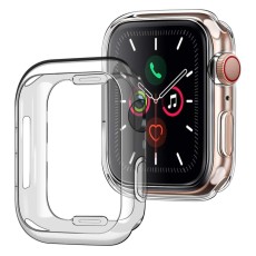 Transparent All-round Soft TPU Protective Cover priekš Apple Watch 7 / 8 / 9 (41mm) - Caurspīdīgs - silikona apvalks viedpulksteņiem