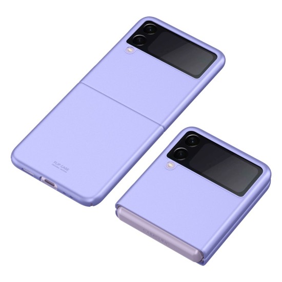 Skin Feel Solid Color Shock-Resistant PC Protection Cover priekš Samsung Galaxy Flip3 5G - Violets - plastikas aizmugures apvalks / vāciņš