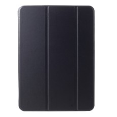 Tri-fold Stand PU Leather Tablet Protective Shell priekš Apple iPad Pro 11 (2018) / Air 4 (2020) / Air 5 (2022) / Air 11 (2024 / 2025) - Melns - sāniski atverams maciņš ar stendu