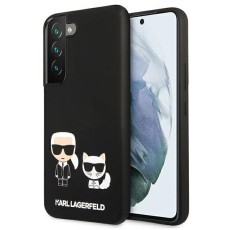Karl Lagerfeld Silicone Karl & Choupette series Back Case KLHCS22MSSKCK priekš Samsung Galaxy S22 Plus 5G S906 - Melns - silikona aizmugures apvalks / bampers-vāciņš