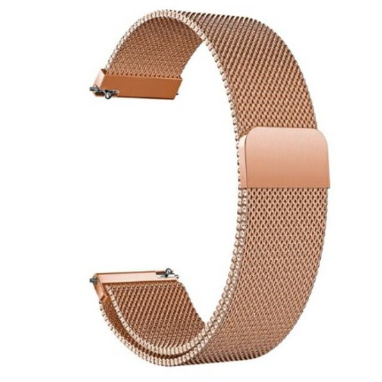 20mm Beline Fancy Magnetic Milanese Smart Watch Strap - Rozā Zelts - siksniņas (jostas) viedpulksteņiem no nerūsējoša tērauda ar magnētu