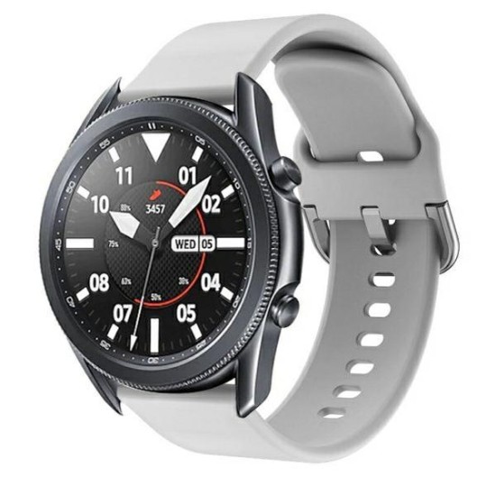 22mm Beline Classic Silicone Watchband Strap - Pelēks - silikona siksniņas (jostas) priekš pulksteņiem
