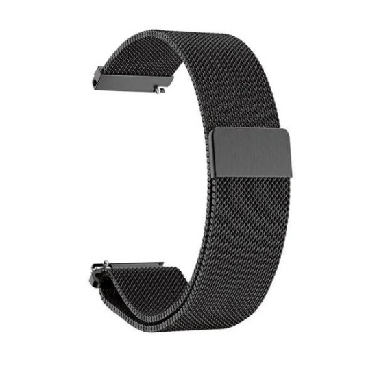 22mm Beline Fancy Magnetic Milanese Smart Watch Strap - Melns - siksniņas (jostas) viedpulksteņiem no nerūsējoša tērauda ar magnētu