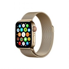 Mercury Magnetic Milanese Metal Watch Band priekš Apple Watch 42 / 44 / 45 / 46mm / Ultra 49 mm - Zelts - siksniņa viedpulksteņiem no nerūsējoša tērauda ar magnētu